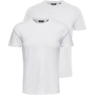 Only & Sons Onsbasic Slim O-Neck weiß S