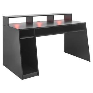 Gamingtisch Gaming-Schreibtisch HIGHSCORE, B 150 x T 77 cm, Schwarz matt, mit LED-Beleuchtung schwarz