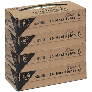 Qult Farluce Teelichter in Kunststoffhülle - Rußfrei - unbeduftet - Nightlights und Maxilights (Qult Farluce Maxilights, 4)