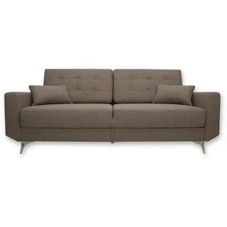 VitaliSpa Schlafsofa York Webstoff braun