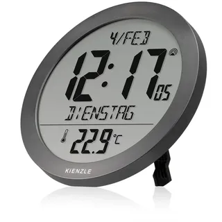 KIENZLE Funkwanduhr 18,7 cm DCF-Zeit anthrazit