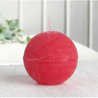 Rustik-Kugelkerze, 6 cm Ø, rot