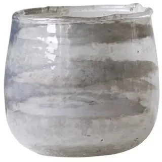 Bloomingville Kerzenglas Enaya, Ø12 x H7cm, grau