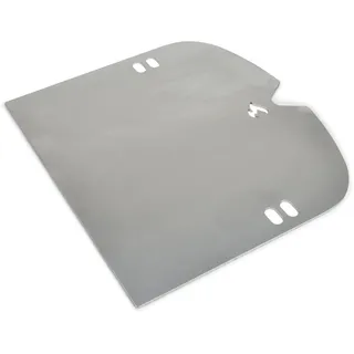 Edelstahl Grillplatte | Plancha passend für Weber Traveler - ersetzt eine Grillrosthälfte - extra massiv