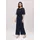 Overall VERA MONT Damen mit Bindegürtel Damen Gr 46 Normalgrößen blau night sky Chiffon Obermaterial 100 Polyester Futter 100 Polyester ausgestellt Rundhals Overalls Overall Design