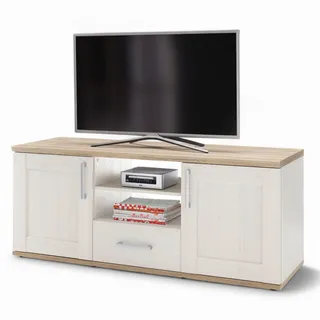 HBZ MEBLE Romance Lowboard 143 x 59 x 50 cm Weiß Holzwerkstoff
