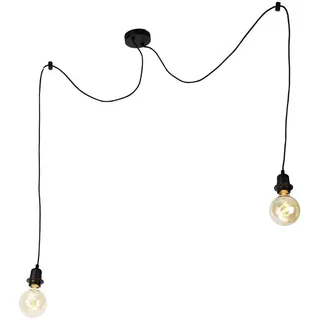 QAZQA Cava 2-flg. 60 cm rund schwarz