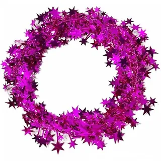 GreatRise Weihnachtsgirlande Sterne 7,5m Formbar für Weihnachtsbaum Deko | Glänzende Sterne mit Flexiblem Drahtkern, 7,5 m Lang, Leicht zu formen, für Weihnachtsbaum, Kamin, Wand und Tischdeko