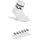 Kurzsocken FILA Damen Gr 27-30 weiß Baumwollmischung unifarben Farbeinsatz normal Socken eingestricktem Logo im Bündchen Kindersocken