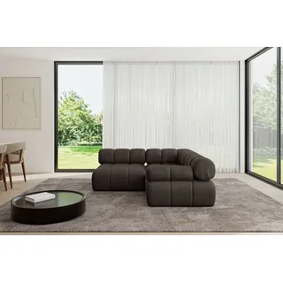 altdecor Ecksofa modulares Sofa Mende-L1 - 190x190x70 cm Braun Velours