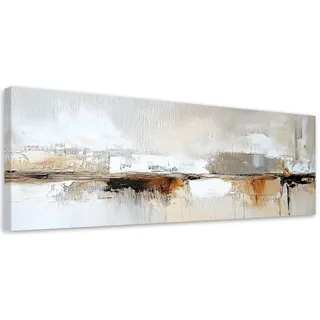 LEINWANDBILD Abstrakte graue, goldbraune Lofts 150x50cm