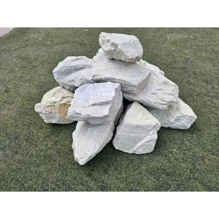 22 kg Quarzit Bruchsteine, Natursteine hell, Aquarium Deko Garten