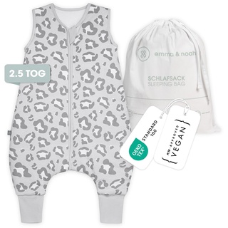 EMMA & NOAH Ganzjahresschlafsack grau/Leo