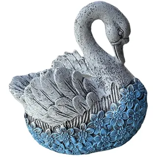 Fenteer Schwan Blumentopf Pflanzenhalter Pflanzgefäß Rasendekoration Outdoor Vintage Style