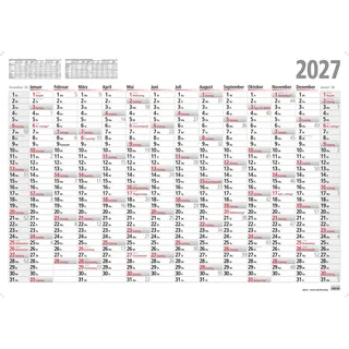 2027 ADINA Plakatkalender 100x70cm 13 Monate gerollt