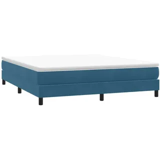 vidaXL Boxspringbett ohne Matratze Dunkelblau 180x220 cm Samt