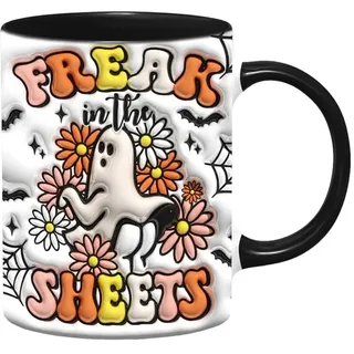 Buhdjfnke 3D-Halloween-Kaffeetasse, Espressotasse Aus Keramik mit, 350 Ml, Gruselige Teetasse für Den Esstisch zu Hause in der Schule, SP-1