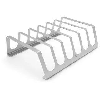 Grillrost.com Das Original Edelstahl Rippchenhalter | RibRack - für 6 rundum knusprige Spareribs vom Grill & Backofen