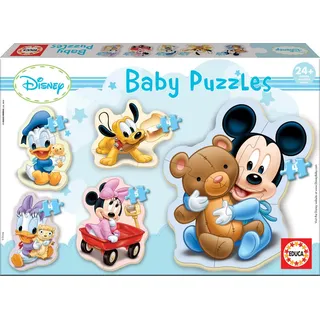 Educa - Baby Puzzle Mickey Mouse | 5in1 Babypuzzleset 3/4/5 Teile | Mickey Disney, Erstes Puzzle | ab 24 Monaten (13813)