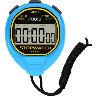 FCXJTU Digitale wasserdichte Stoppuhr, Keine Glocken, Keine Pfeifen, einfache Grundbedienung, geräuschlos, klares Display, EIN/Aus, großes Display für Schwimmtraining, Kindertrainer (Blau)