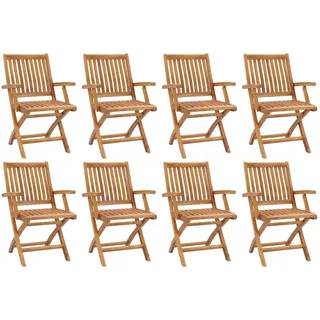 vidaXL Klappbare Gartenstühle 60,8 x 117,9 x 23,9 cm braun 8 St.