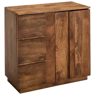 Livetastic Sideboard, Hellbraun, Holz, Mangoholz,Mangoholz,Mangoholz, vollmassiv, Holz, 1 Fächer, 85x80x40 cm, stehend, Holzmöbel, Kleinmöbel Holz, Holzkommoden, Sideboards Holz