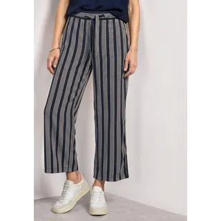 STREET ONE Mid Waist Wide Leg Hose Blau 38