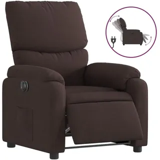 vidaXL Relaxsessel Elektrisch Polyester 99 x 99 x 0 cm Dunkelbraun mit Massagefunktion