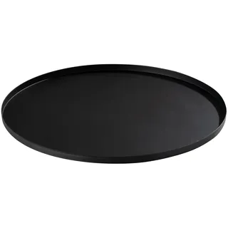 None Deko-Tablett Ø 35 cm TABLON, Schwarz matt - Ø 35 cm - Eisen