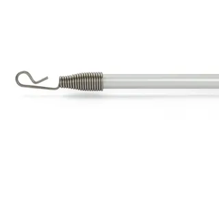 Schleuderstab für Gardinen und Vorhang - aus PLEXIGLAS Transparent - Zubehör für Gardinenschiene Mit Haken zum Aufhängen - Curtain opener Länge 150 cm