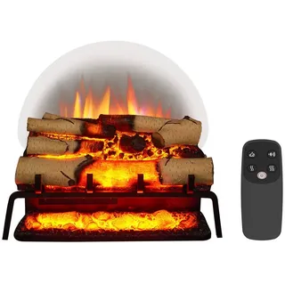 Balderia Elektrokamin Lily, Kamineinsatz mit Heizung 1500W, 3D-Flammeneffekt, LED-Beleuchtung, Fernbedienung, Kanister-Sound