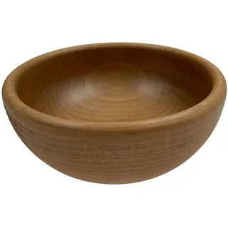 EFO Holzschale 14 cm | Holzschüssel aus natürlichem Buchenholz im rustikalen Stil | Salatschüssel Holz für Snacks, Obst oder Deko | Obstschale Buchenholz dekorativ und langlebig | Natürliches Holz