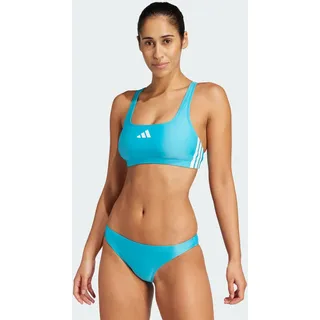 Adidas 3-Streifen V-Back Bikini Lucid Cyan / White 36    