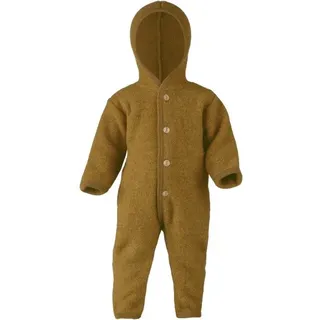 Engel - Wollfleece-Overall Holzknöpfe in safran melange, Gr.50/56