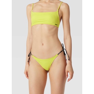Bikini-Hose mit Label-Details Modell 'SIDE TIE PURE', Gelb, XL