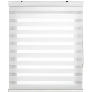 Decorblind | Nacht und Tag Rollo mit Galerie, Wand- oder Deckenmontage, 160 x 180 Breite x Länge, Stoff 157 x 175 - Creme, Für Fenster