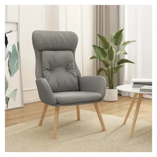 vidaXL Relaxsessel Hellgrau Polyester 70 x 94 x 77 cm Grau