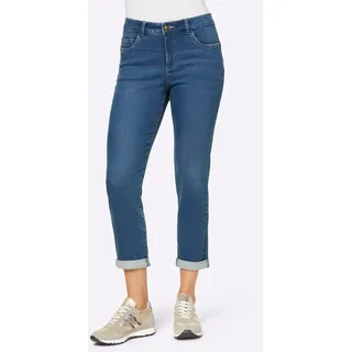 7/8-Jeans HEINE Gr. 42, Normalgrößen, blau (blue, stone, washed) Damen Jeans Ankle 7/8