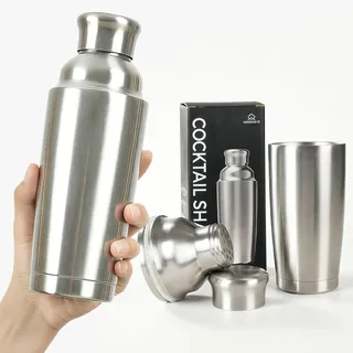 YARRAMATE Cocktailshaker mit Drehverschluss, 24 oz (ca. 710 ml) vakuumisolierter Edelstahl 304-Martini-Shaker für Mixgetränke, professioneller Getränke-Shaker für Hausbars und Cocktail-Mixer