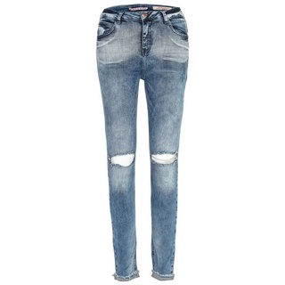 Cipo & Baxx Slim-fit-Jeans mit coolen Cut-Outs in Hight Waist blau 25