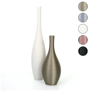 Kreative Feder Dekovase Designer Vasen-Set – Dekorative Blumenvasen aus Bio-Kunststoff (Set, Set bestehend aus 2 Vasen), aus nachwachsenden Rohstoffen; wasserdicht & bruchsicher goldfarben
