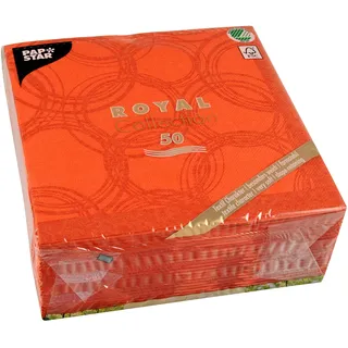 Papstar Servietten "ROYAL Collection" 1/4-Falz 40 x 40 cm nektarine