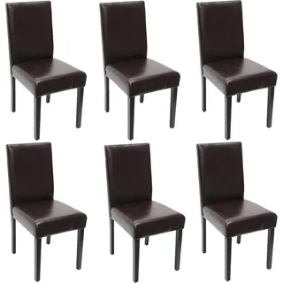 MCW Esszimmerstuhl Littau Kunstleder braun 6er Set