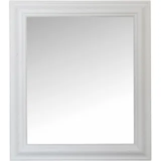 Wandspiegel MYFLAIR MÖBEL & ACCESSOIRES "Asil" Spiegel Gr. B/H/T: 82 cm x 62 cm x 7 cm, Antikoptik, weiß Wandspiegel weiß, rechteckig, Rahmen mit Antik-Finish, Spiegel Facettenschliff