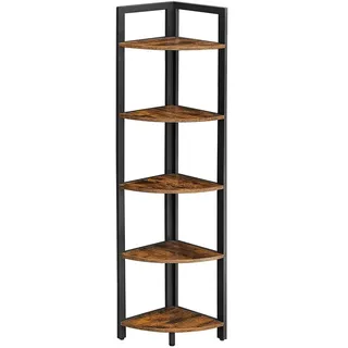 VASAGLE Eckregal 30 x 30 x 150 cm Braun