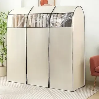 Kleiderständer Überzug,Kleiderständer Abdeckung Outdoor,Schutzhülle für Kleiderständer,Vliesmaterial, feuchtigkeitsbeständig, insektensicher, visuelle Fenstergestaltung,geeignet für Bodenaufhänger(A,8