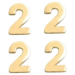 efco "Zahl 5,1 cm Wachs Dekoration, Gold Brilliant, 8 mm, 4-teilig