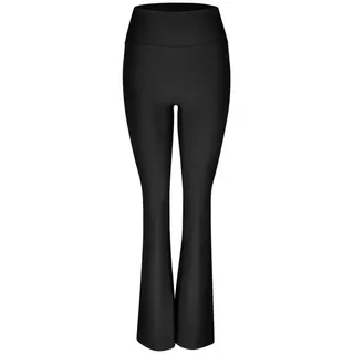 NUR DIE Damen Leggings Soft Touch Flared Leggings Bootcut Blickdicht High Waist Schlaghose - M