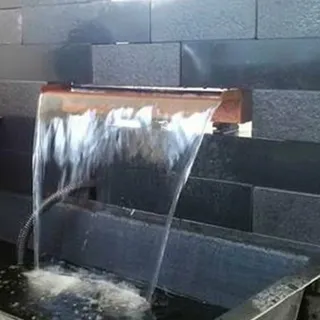 Wasserfall 45 cm Cortenstahl Roststahl LED-Beleuchtung Wasserauslauf Speyer - Weiß