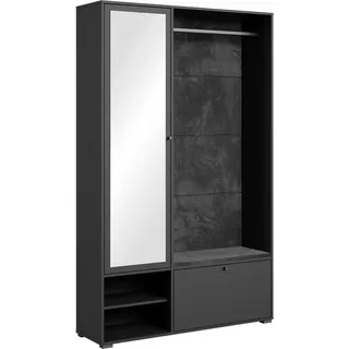 Garderobe Dino 013 4-tlg. Schwarz